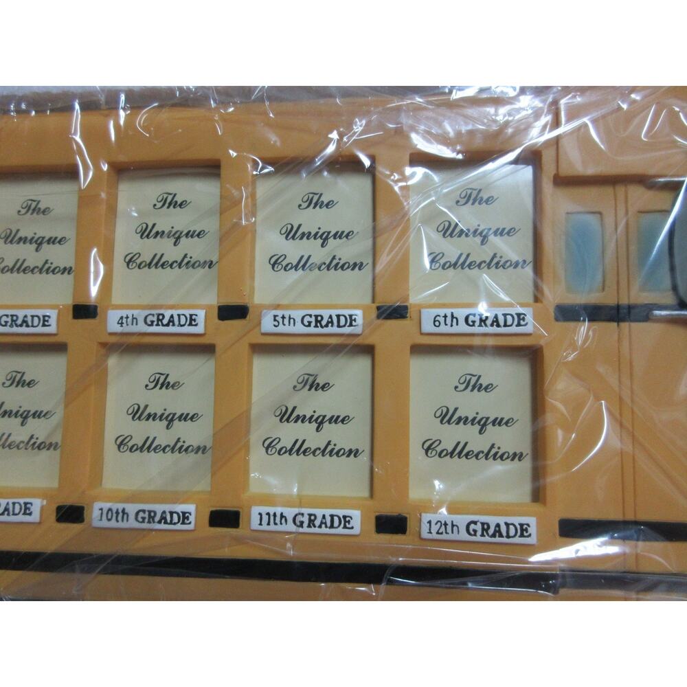 VTG School Years Yellow Plastic Bus Picture Frame Photos 1st thru 12th grade New - Picture 4 of 9